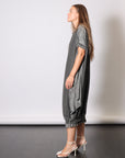 Midi Sweatshirt Dress in Anthracite by Sanctamuerte-Dresses-SANCTAMUERTE-Idlewild