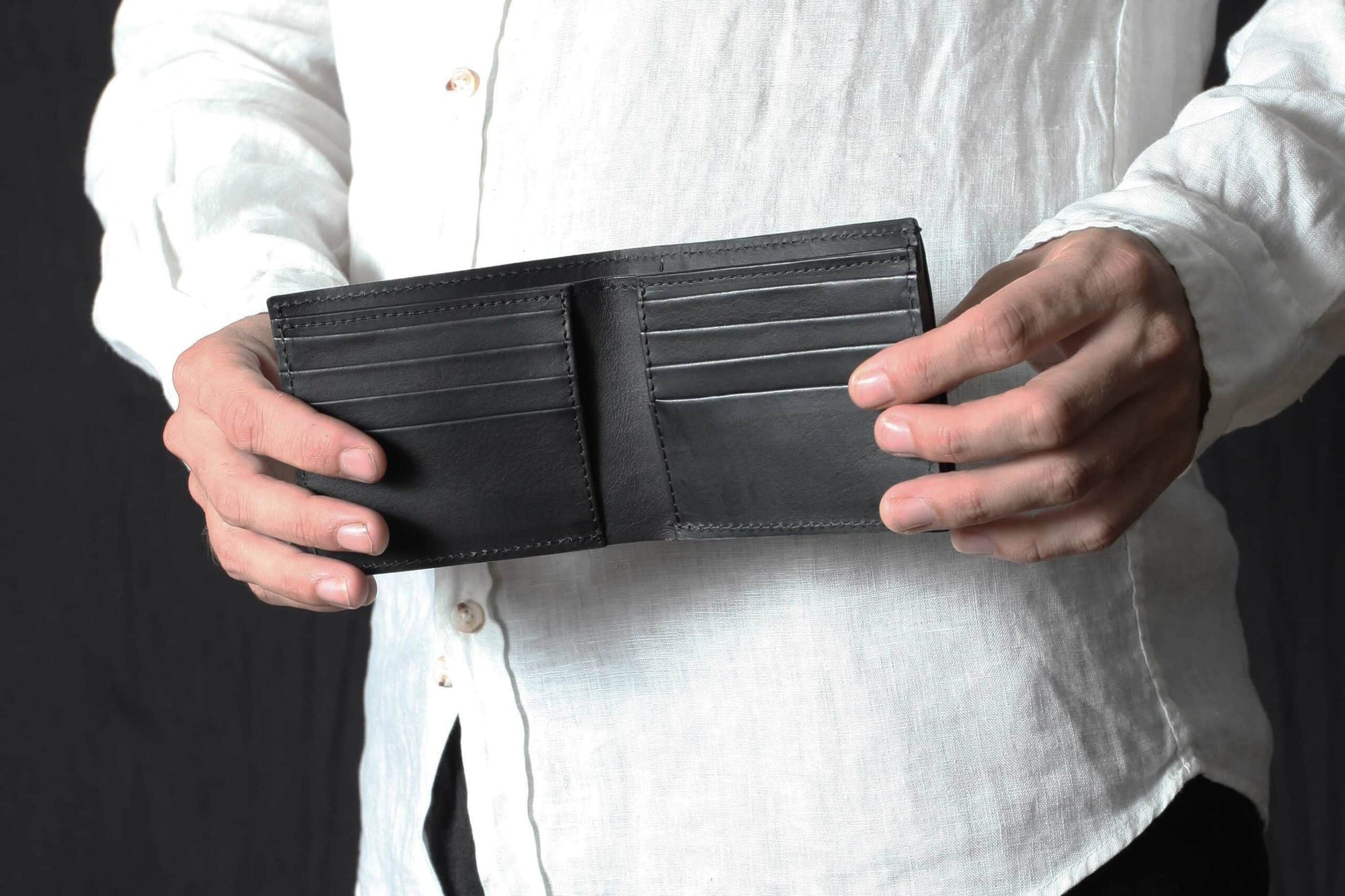 Minimalistic Wallet in Black by Miranda Kaloudis-Bags-MDK-Idlewild