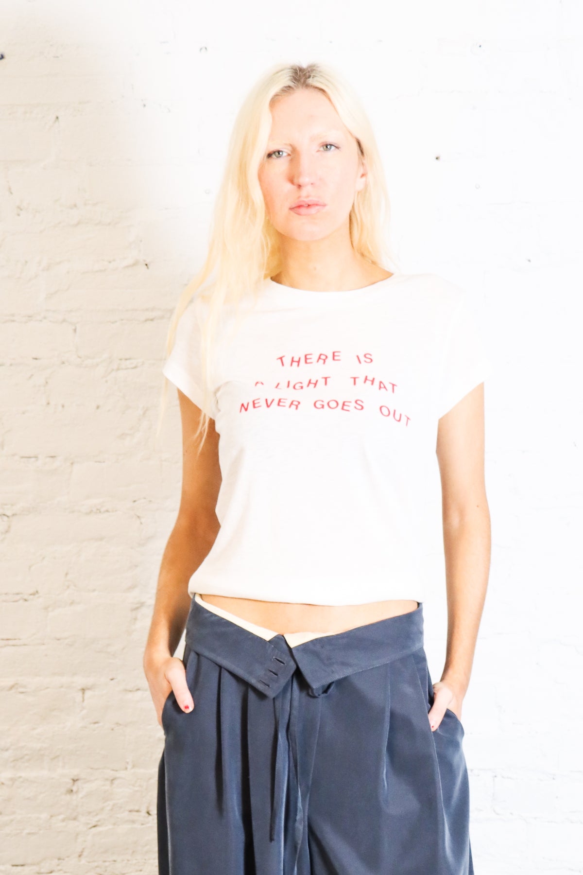 Mirna Tee in Light White by Thinking MU-Thinking MU-Idlewild-Cincinnati