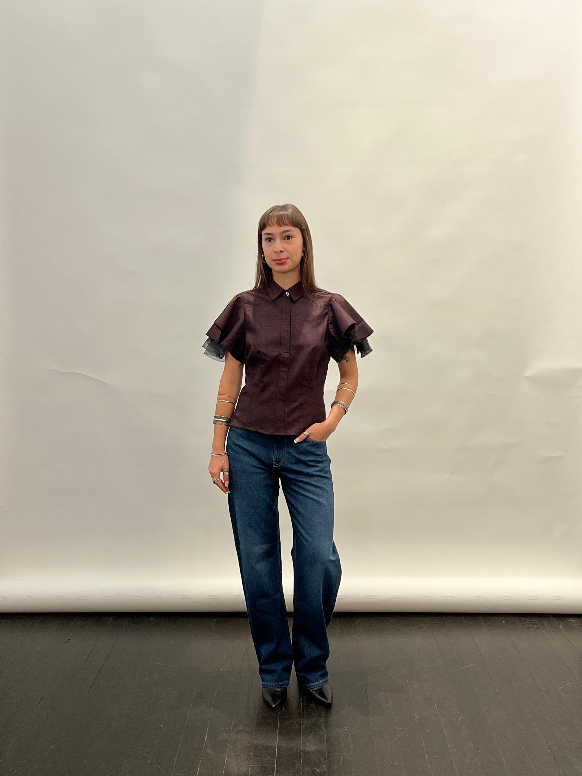 Modern Puff Victorian Top in Oxblood by Shwetambari-Shwetambari-Idlewild-Cincinnati