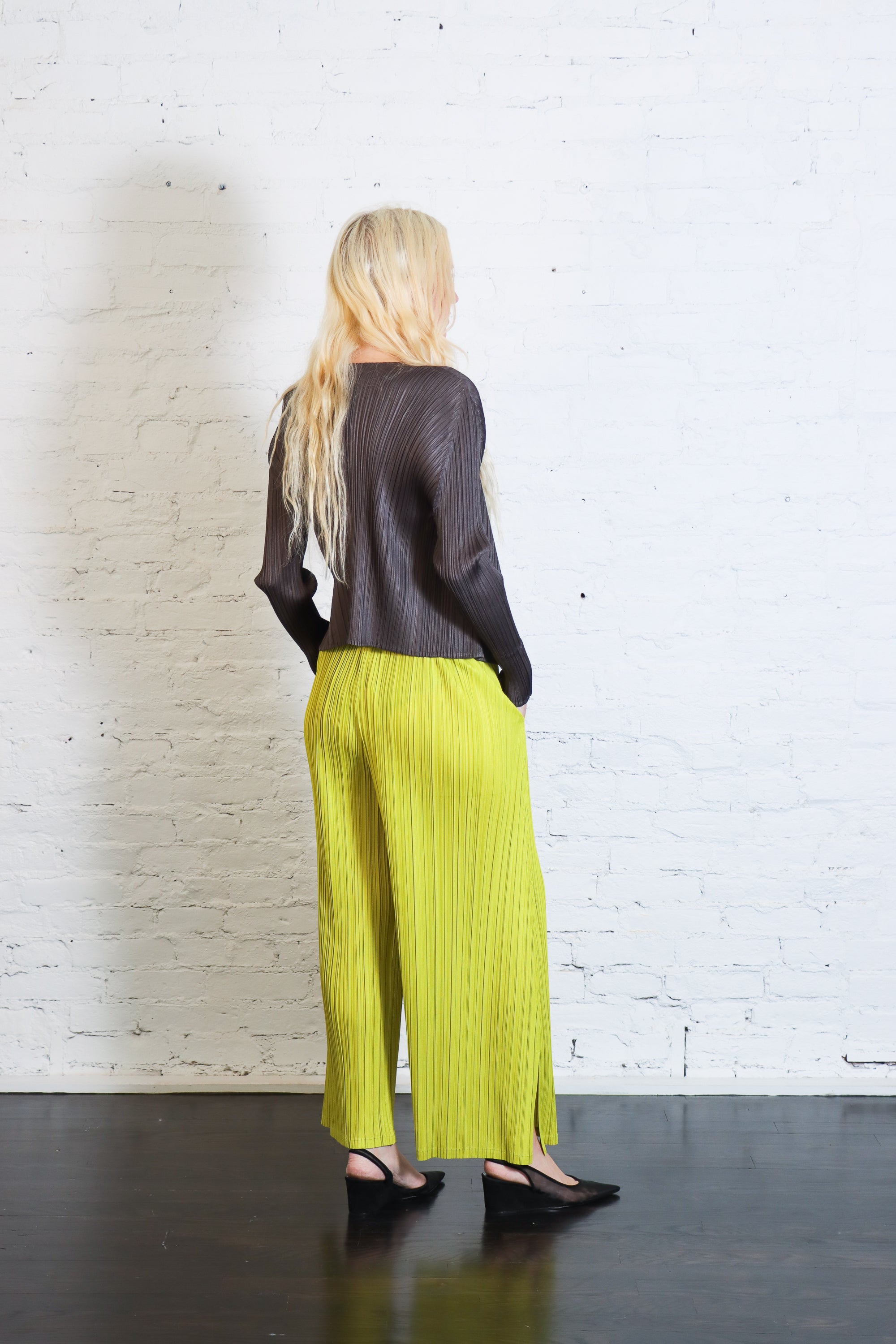 Monthly Colors: June Cardigan in Charcoal by Pleats Please Issey Miyake-Pleats Please Issey Miyake-Idlewild-Cincinnati