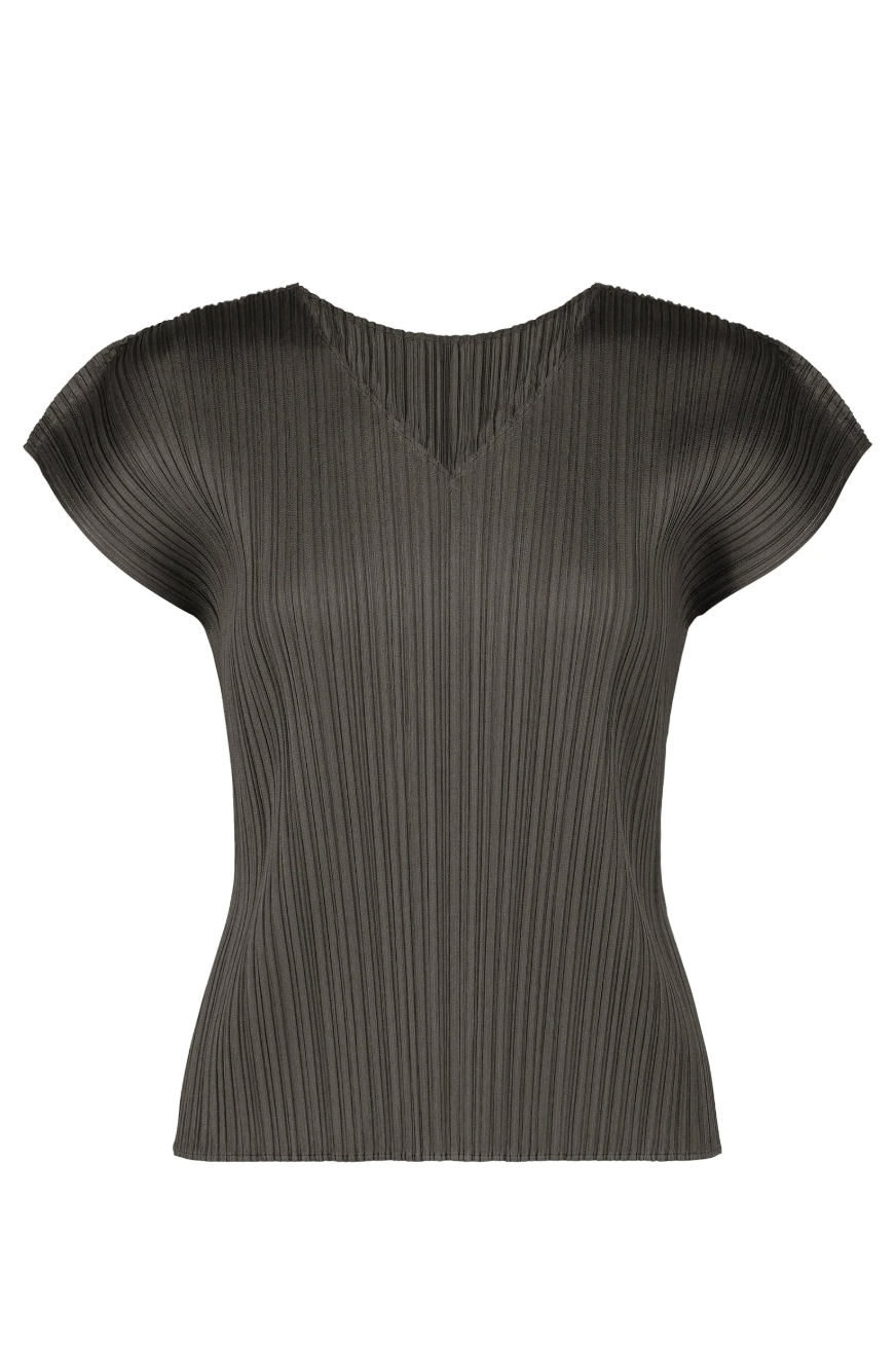 Monthly Colors: June Top in Charcoal by Pleats Please Issey Miyake