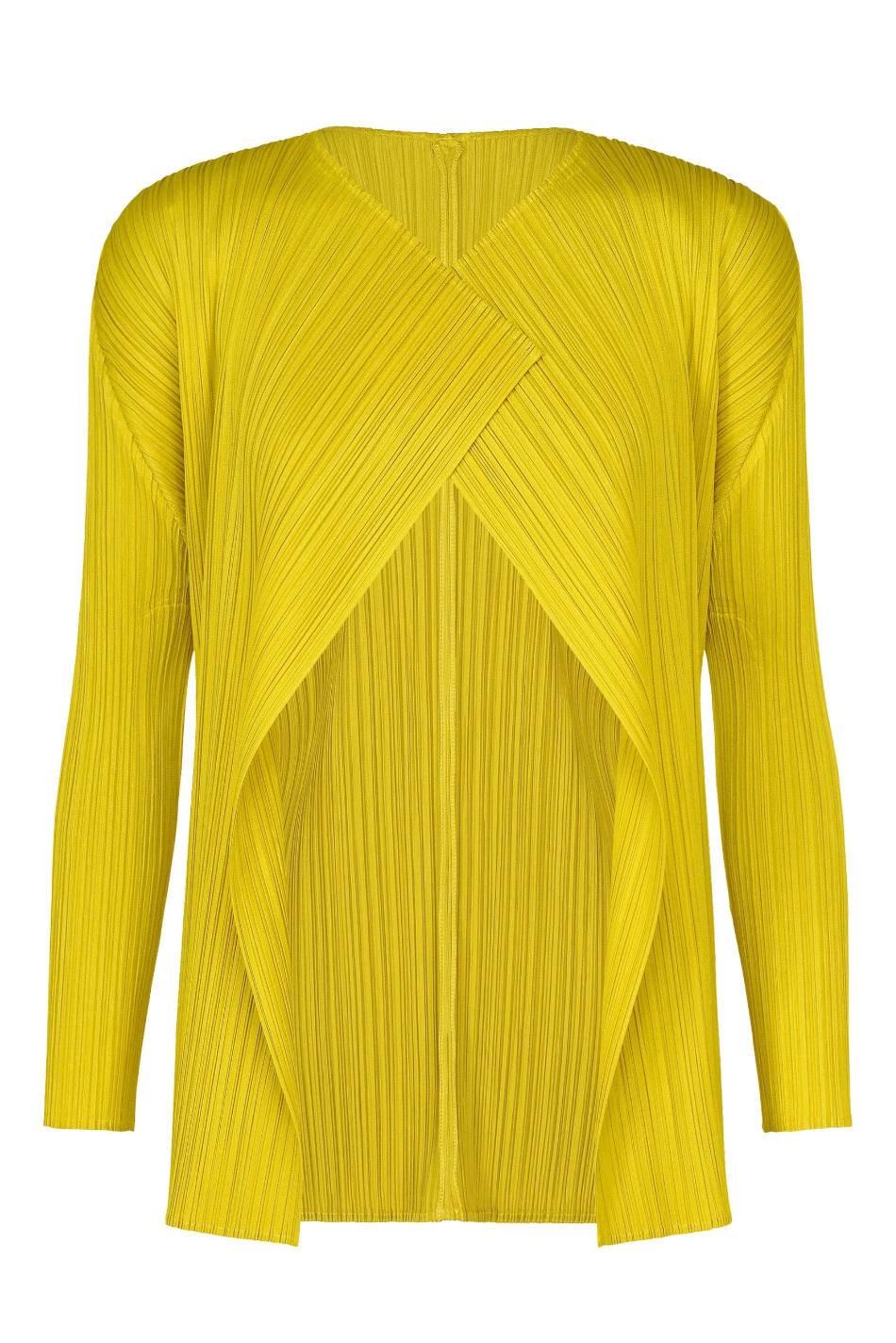 Monthly Colors: October Cardigan in Yellow Ocher by Pleats Please Issey Miyake-Pleats Please Issey Miyake-Idlewild-Cincinnati