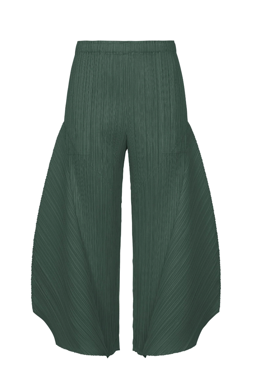Monthly Colors: October Pants in Dark Green by Pleats Please Issey Miyake-Pleats Please Issey Miyake-Idlewild-Cincinnati