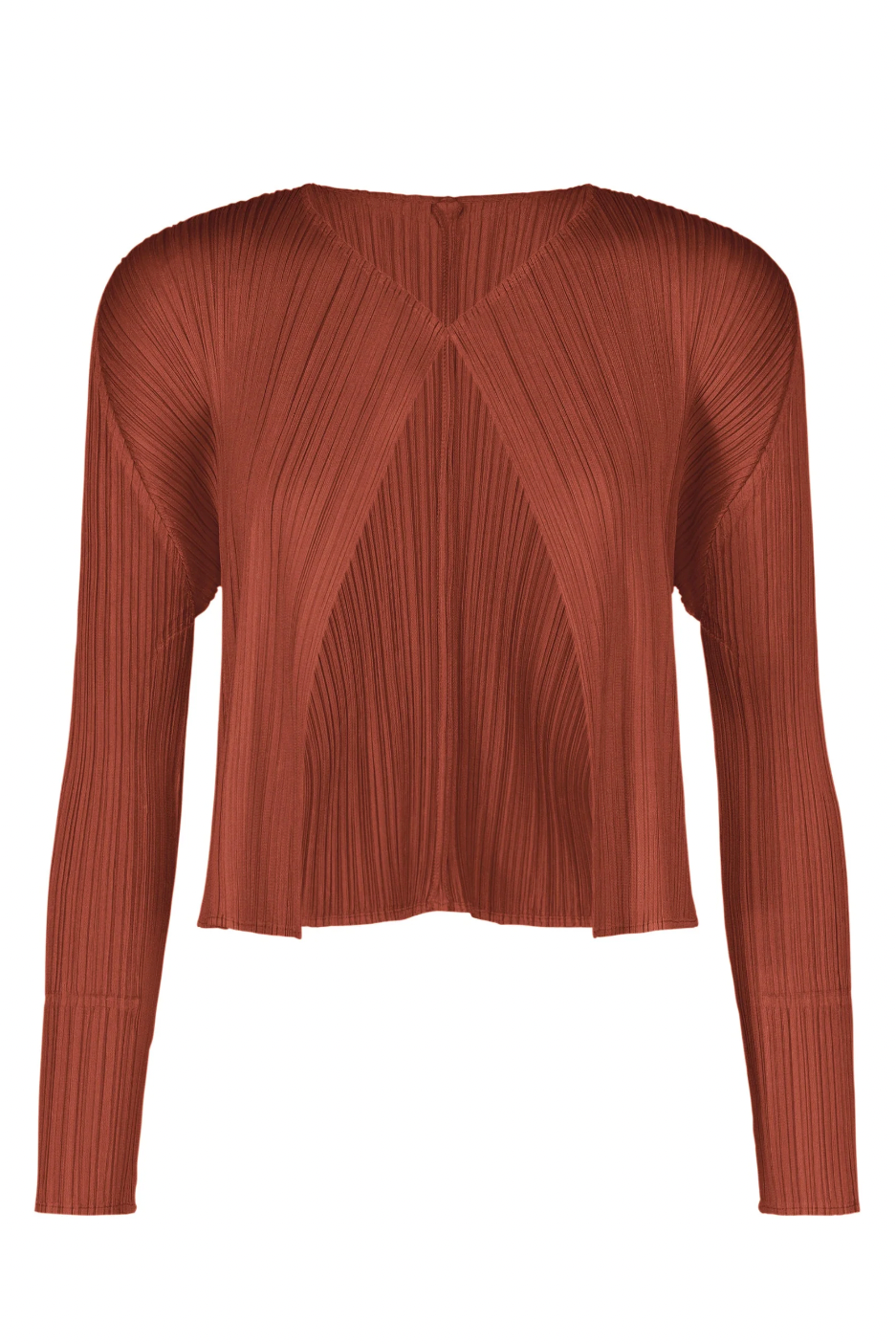 Monthly Colors: September Cardigan in Red-Brown by Pleats Please Issey Miyake-Pleats Please Issey Miyake-Idlewild-Cincinnati