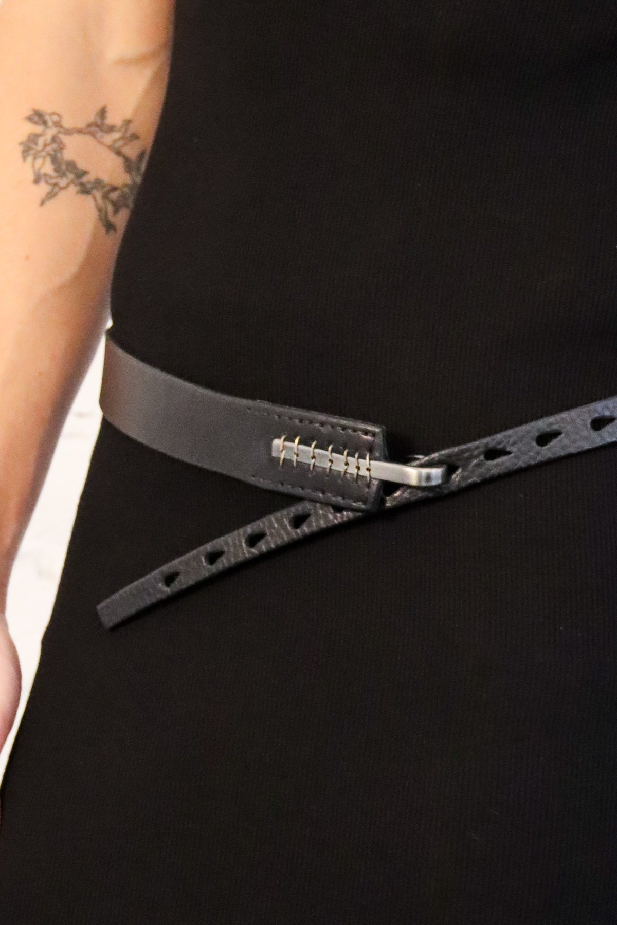 Multi-Hole Hook Belt in Black/Silver by Johnny Farah-Johnny Farah-Idlewild-Cincinnati