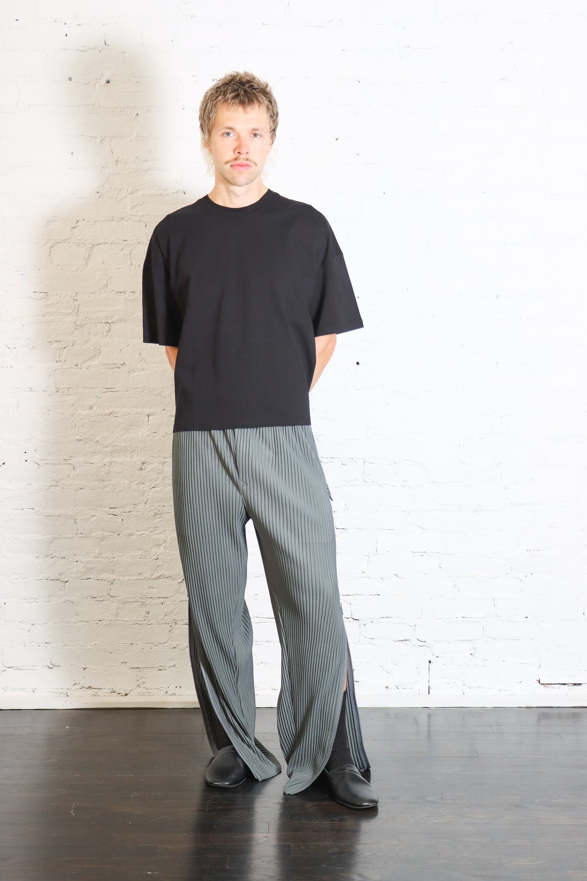 Multi-Zip Pants in Lucca Storico Blue by Homme Plissé Issey Miyake-Homme Plissé Issey Miyake-Idlewild-Cincinnati