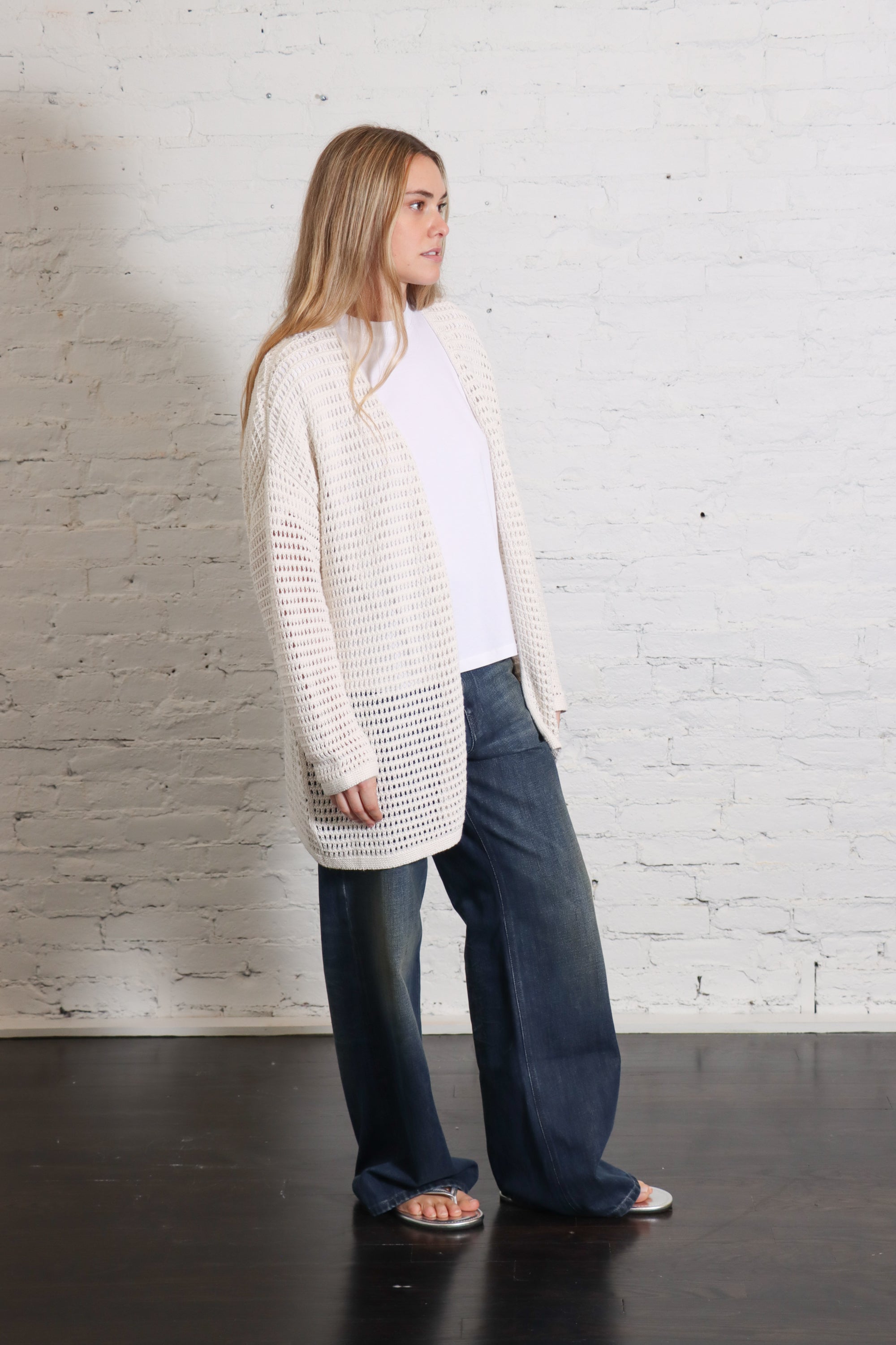 Net Cardigan in Bone by Lauren Manoogian-Lauren Manoogian-Idlewild-Cincinnati