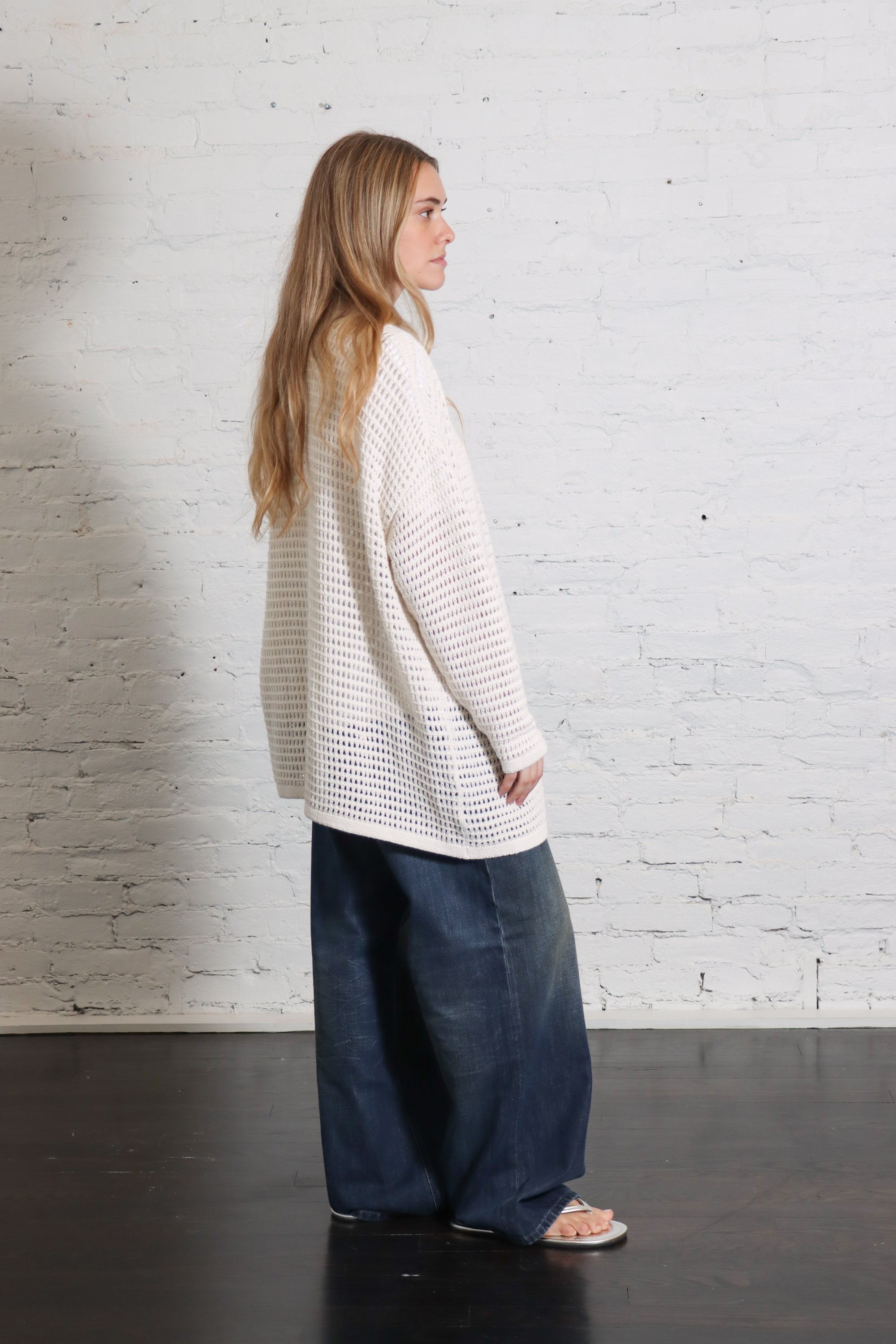 Net Cardigan in Bone by Lauren Manoogian-Lauren Manoogian-Idlewild-Cincinnati