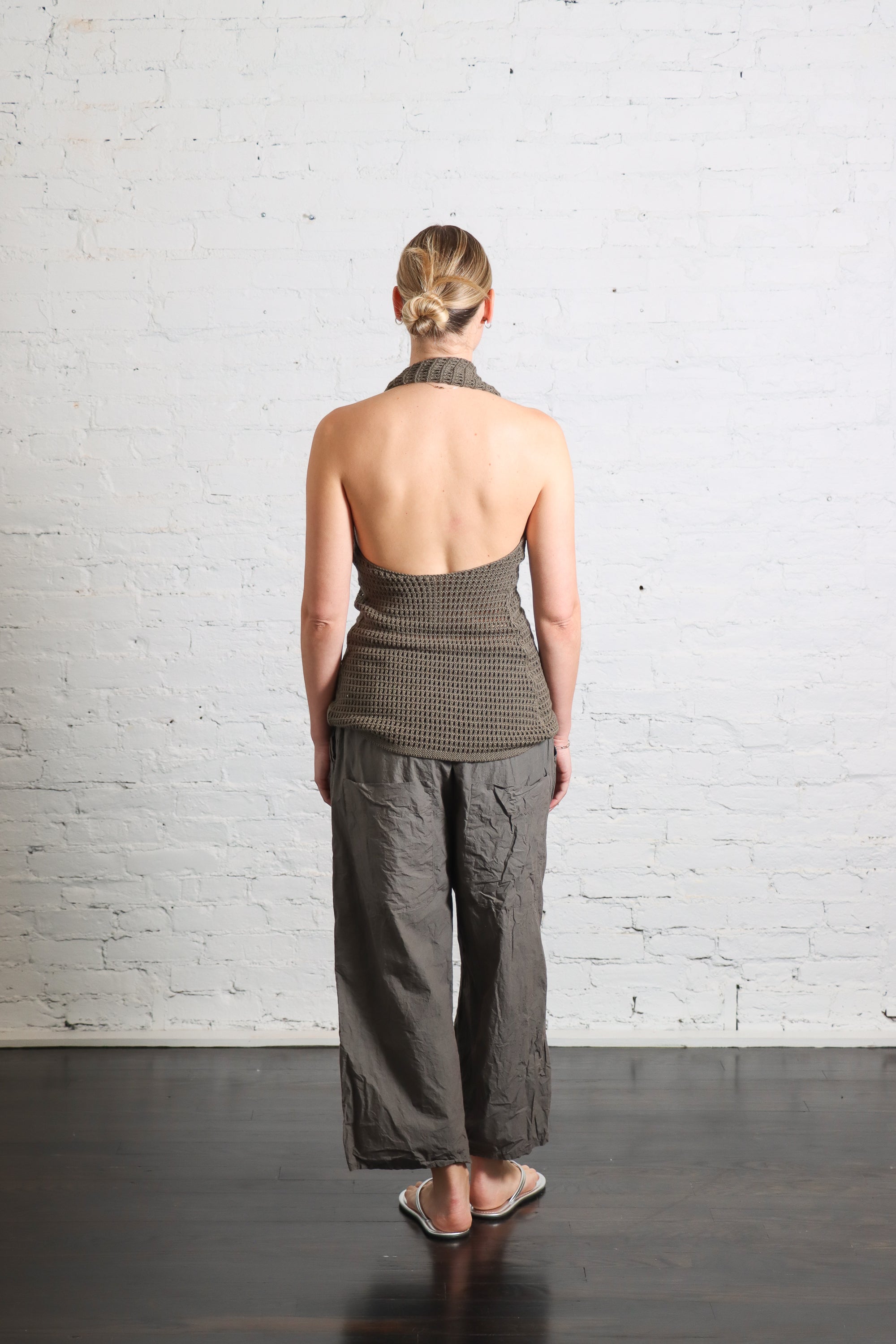 Net Wrap Halter in Rock by Lauren Manoogian-Lauren Manoogian-Idlewild-Cincinnati