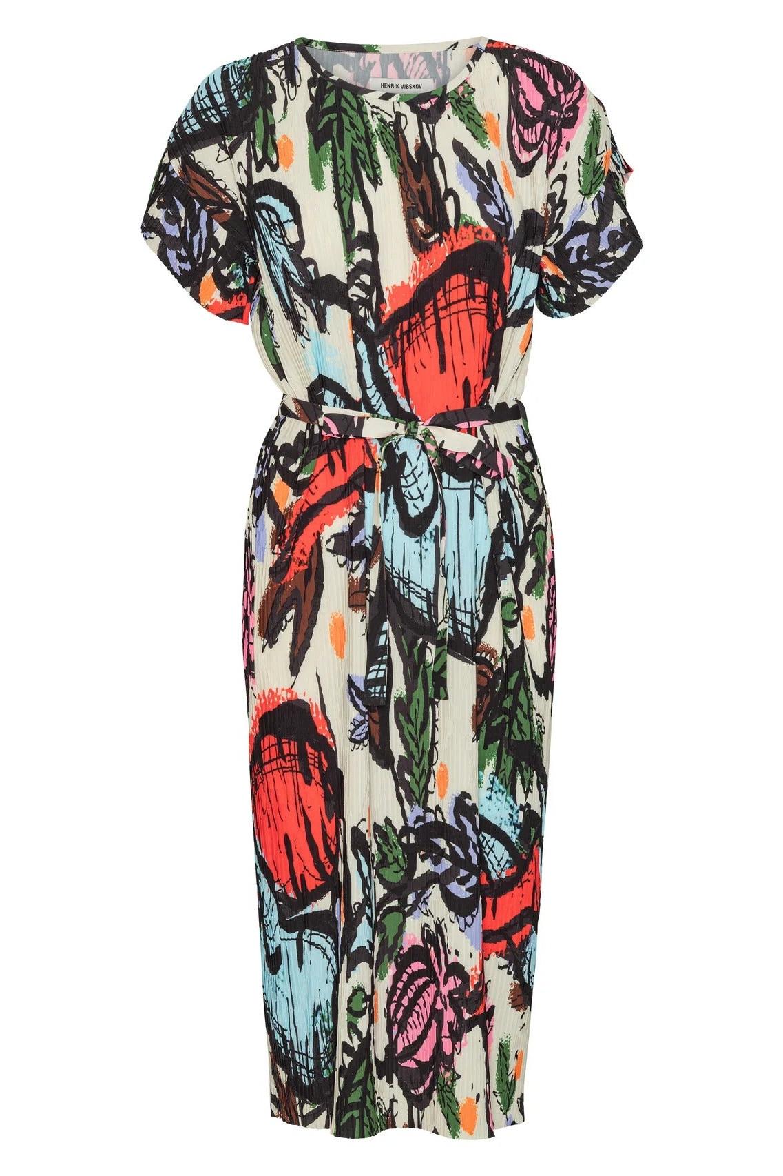 New Pina Plissé Dress in Carrots by Henrik Vibskov-Dresses-Henrik Vibskov-Idlewild