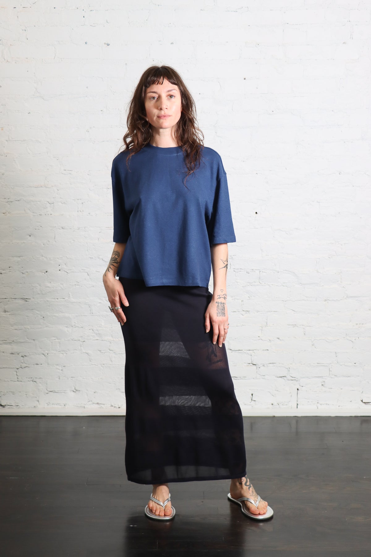 Night Hemp Lena Tee in Blue by Thinking Mu-Thinking MU-Idlewild-Cincinnati