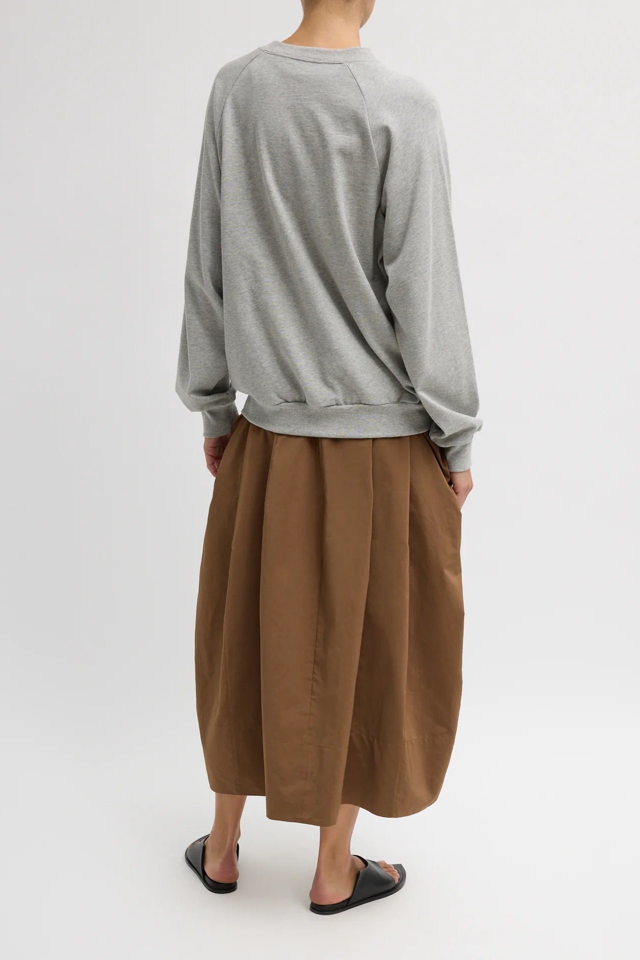 Nylon Lantern Skirt in Caramel Latte by Tibi-Bottoms-Tibi-Idlewild