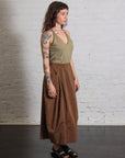 Nylon Lantern Skirt in Caramel Latte by Tibi-Tibi-Idlewild