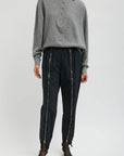 Nylon Zipper Jogger in Black by Tibi-Bottoms-Tibi-Idlewild