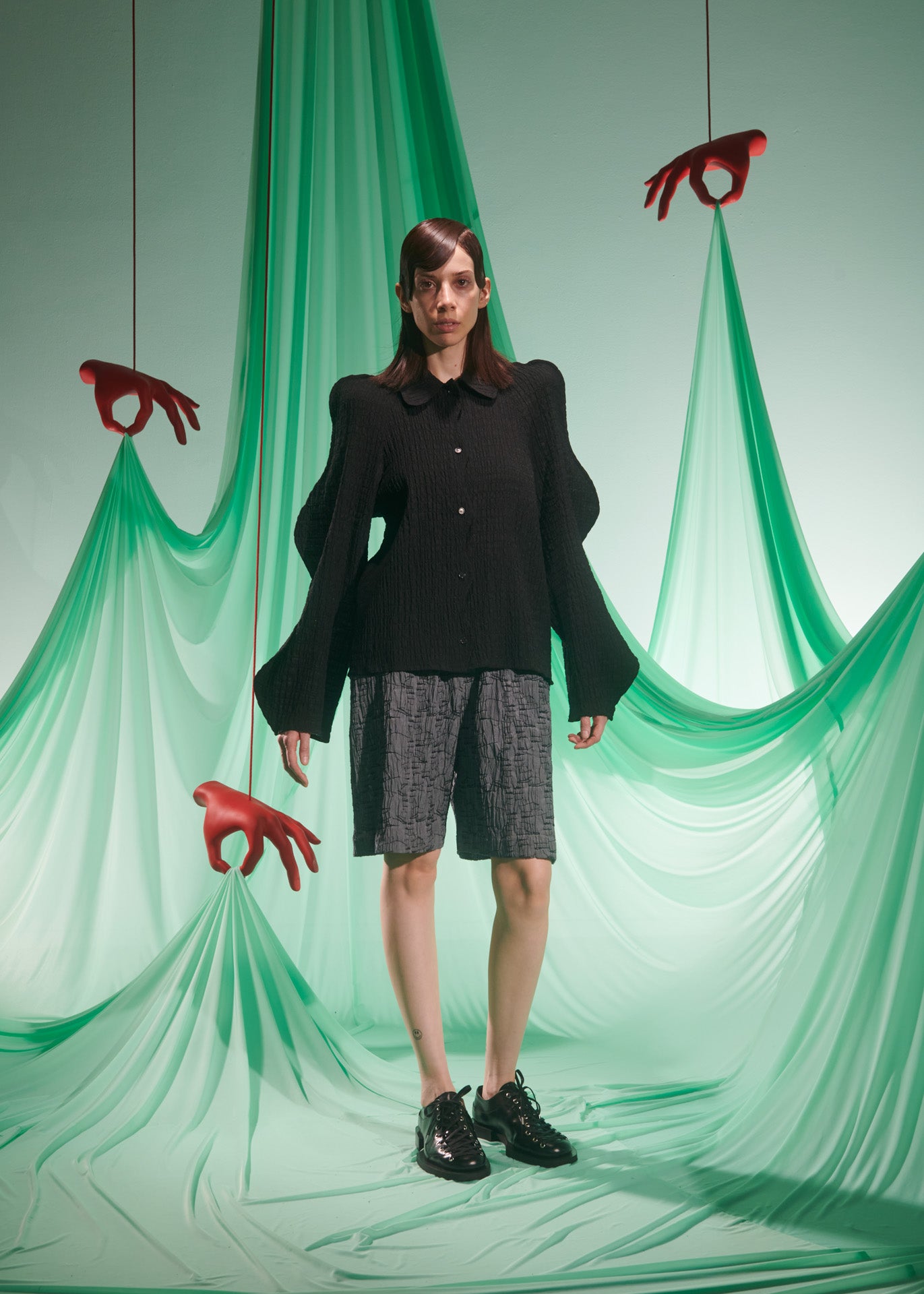 Octo Shirt in Black by Henrik Vibskov-Henrik Vibskov-Idlewild-Cincinnati