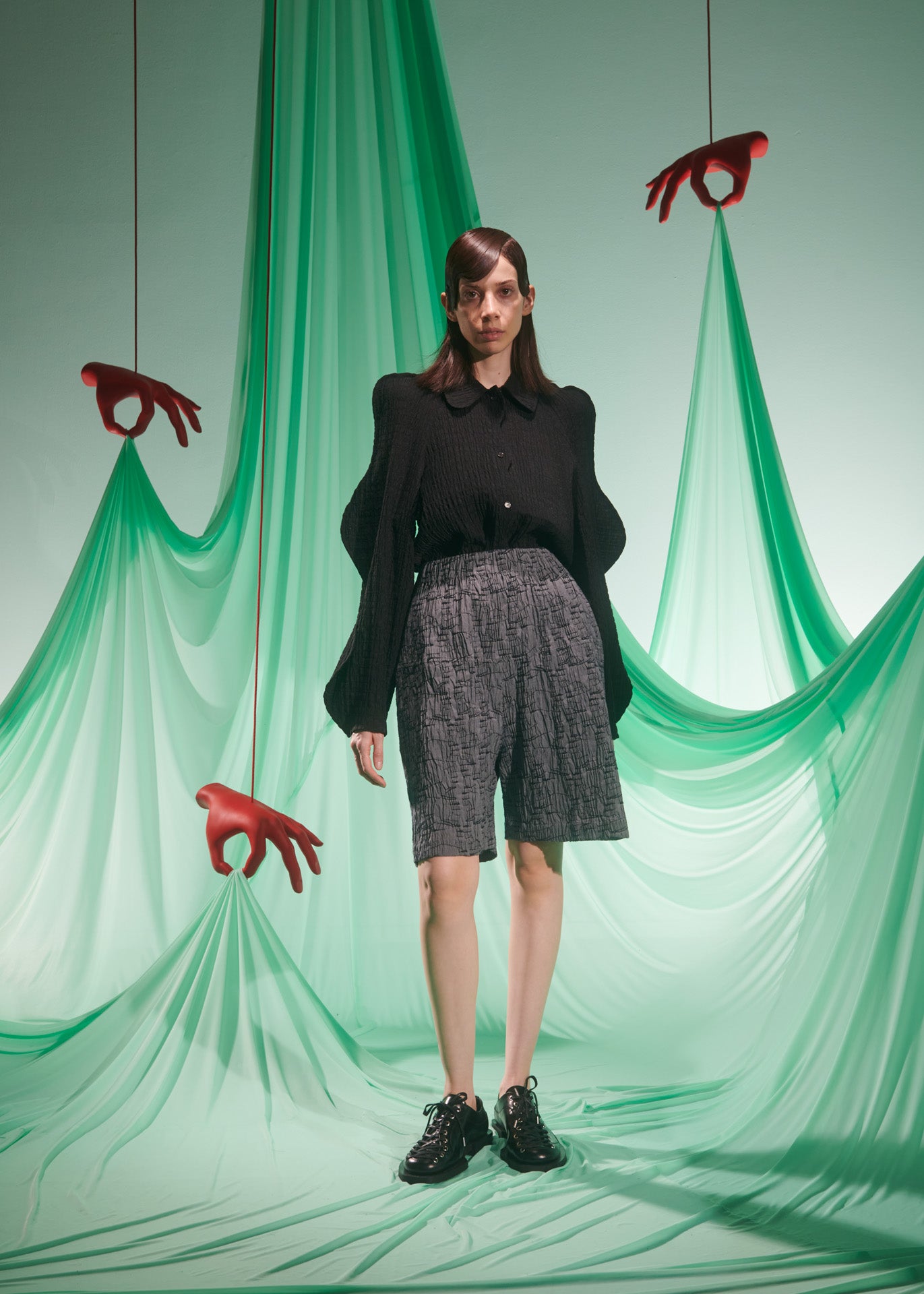Octo Shirt in Black by Henrik Vibskov-Henrik Vibskov-Idlewild-Cincinnati