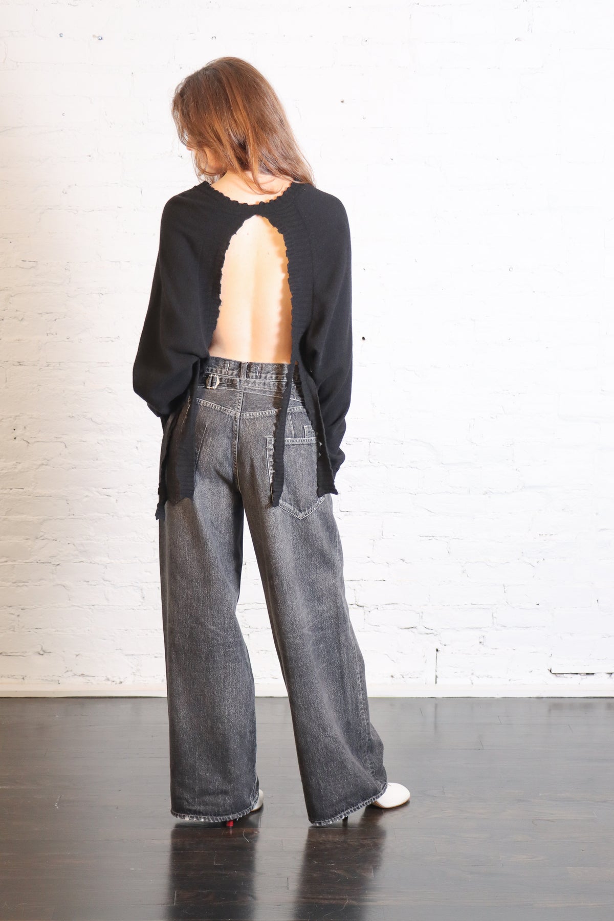 Open Back Sweater in Black by Serien°umerica-Serien°umerica-Idlewild-Cincinnati