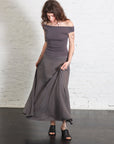 Organic Cotton Off Shoulder Top in Soot by St. Agni-St. Agni-Idlewild-Cincinnati