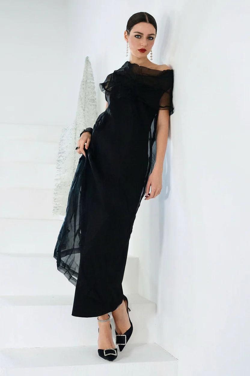 Organza Jackie O Dress in Black by Planet – Idlewild