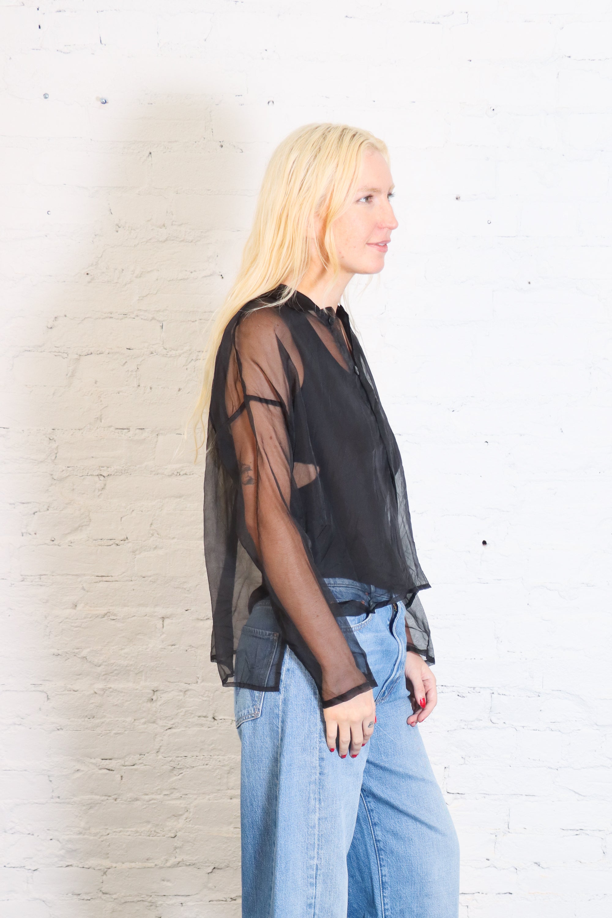 Organza Menz Shirt in Black by Planet-Planet-Idlewild-Cincinnati