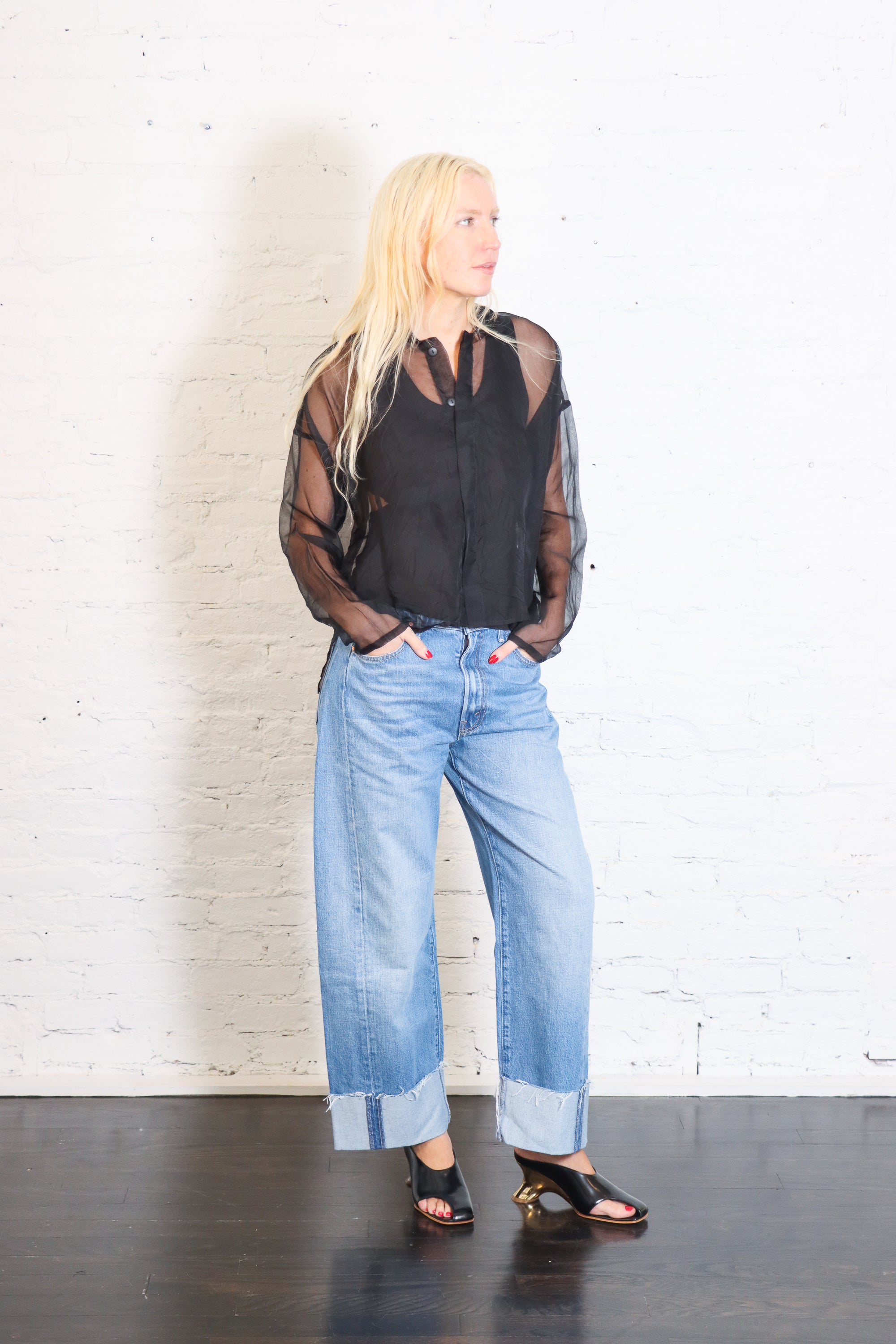 Organza Menz Shirt in Black by Planet-Planet-Idlewild-Cincinnati
