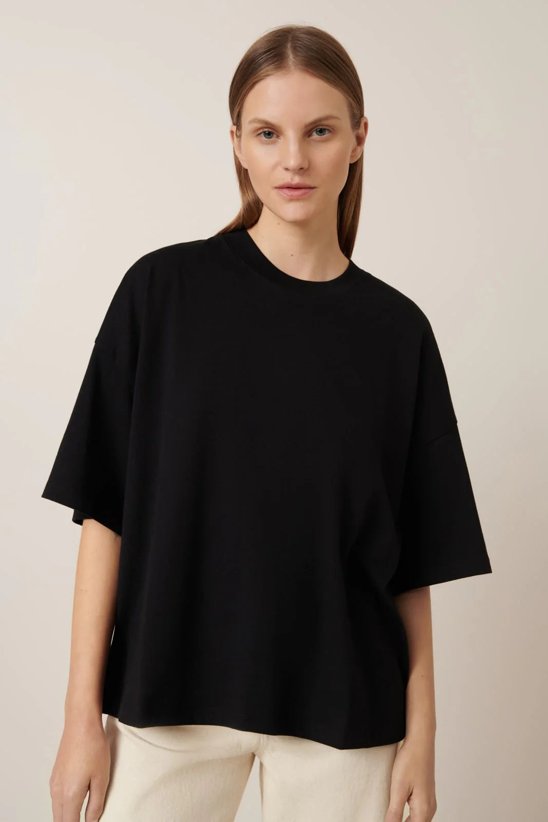 Oversized Boxy Tee in Black by Kowtow-Kowtow-Idlewild