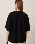 Oversized Boxy Tee in Black by Kowtow-Kowtow-Idlewild