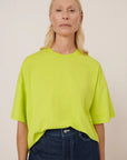 Oversized Boxy Tee in Fluro Yellow by Kowtow-Tops-Kowtow-Idlewild