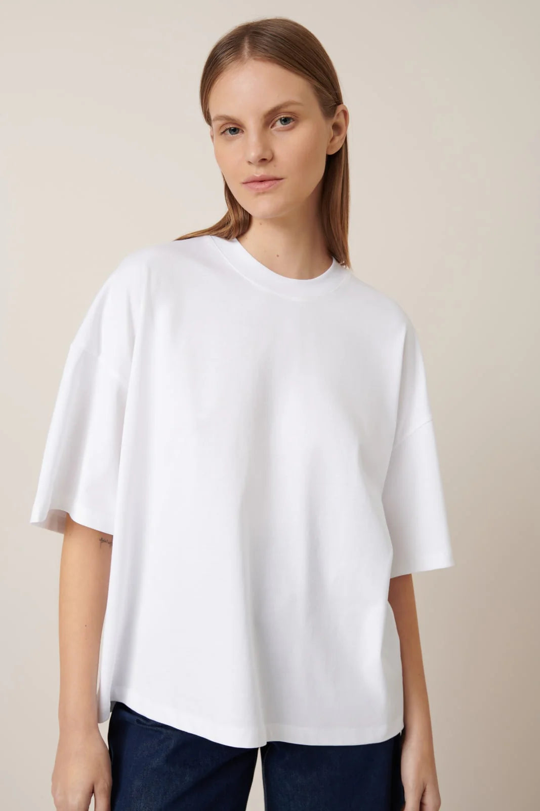 Oversized Boxy Tee in White by Kowtow-Kowtow-Idlewild-Cincinnati