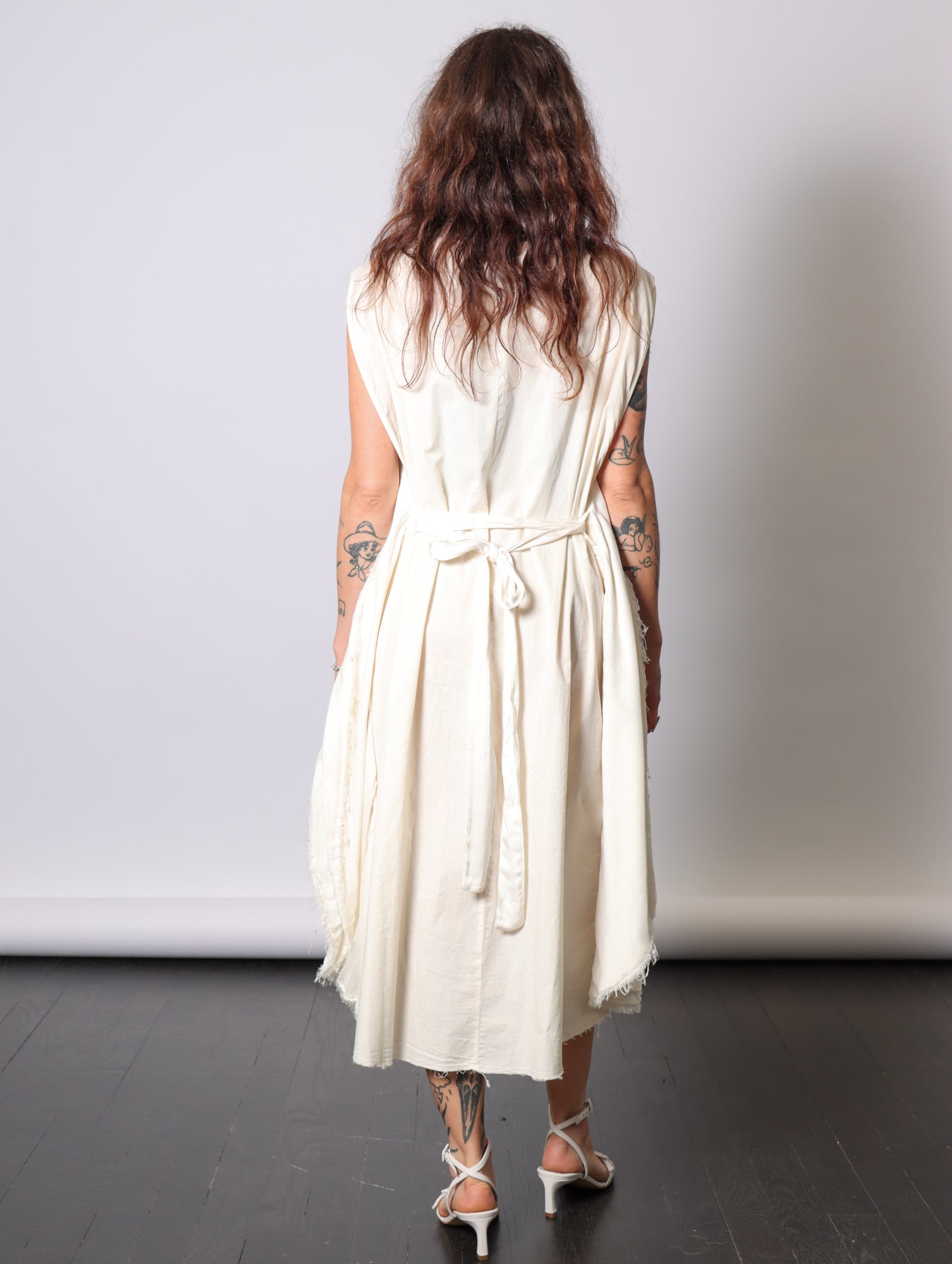 Oversized Midi Dress in Antique White by Sanctamuerte-Dresses-SANCTAMUERTE-Idlewild