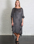 Oversized Midi Dress in Emerald Grey by Sanctamuerte-Dresses-SANCTAMUERTE-Idlewild