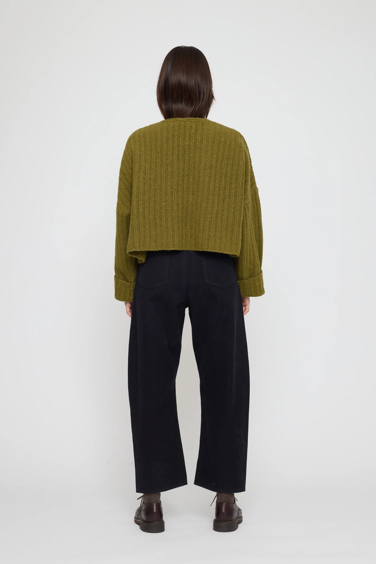 Oversized V-Neck Sweater in Kelp Green by 7115 by Szeki-7115 by Szeki-Idlewild-Cincinnati