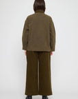 Panel Pockets Shirt Jacket - Waxed Edition in Olive Brown by 7115 by Szeki-7115 by Szeki-Idlewild-Cincinnati