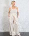 Paper-Bag Pleated Trouser in Rice White by 7115 by Szeki-7115 by Szeki-Idlewild-Cincinnati