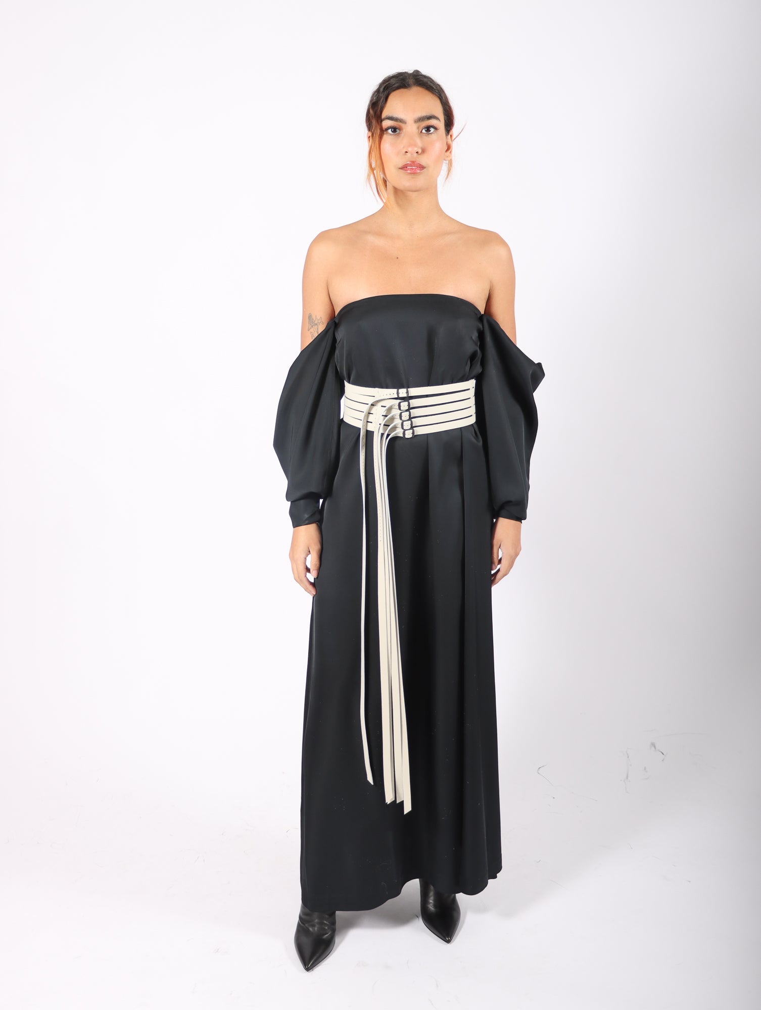 Pentad Belt in White by Aumorfia-Idlewild