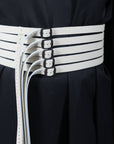 Pentad Belt in White by Aumorfia-Idlewild