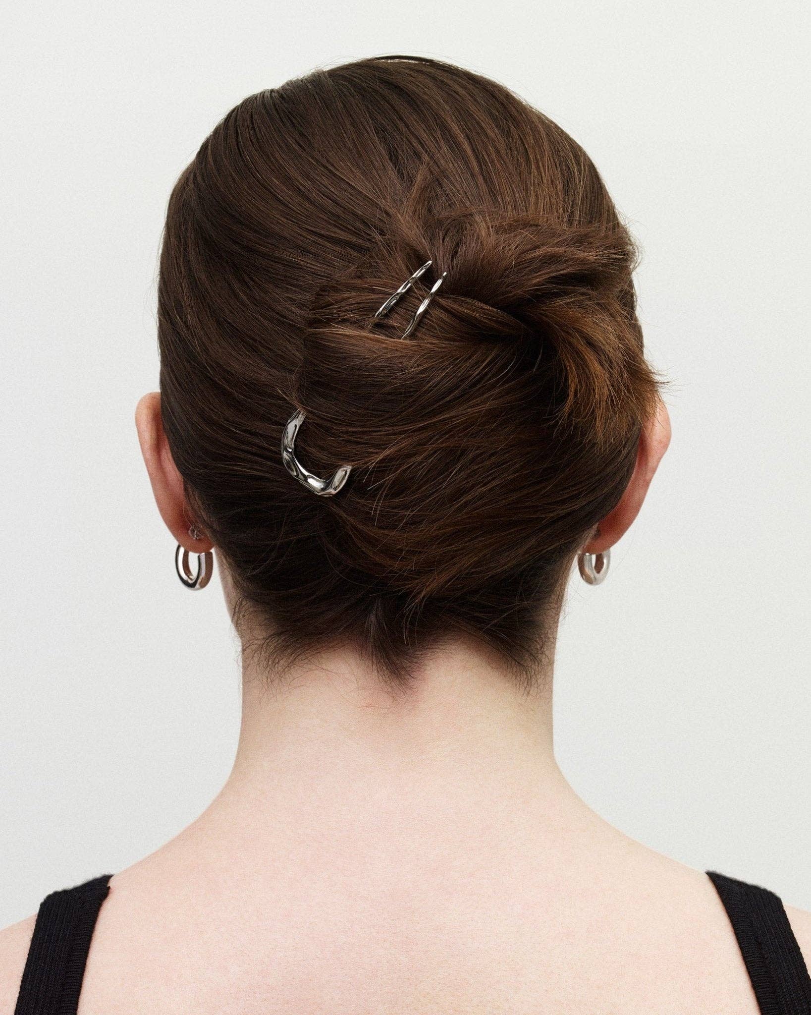 Petite Oval French Hair Pin in Silver by Machete-MACHETE-Idlewild