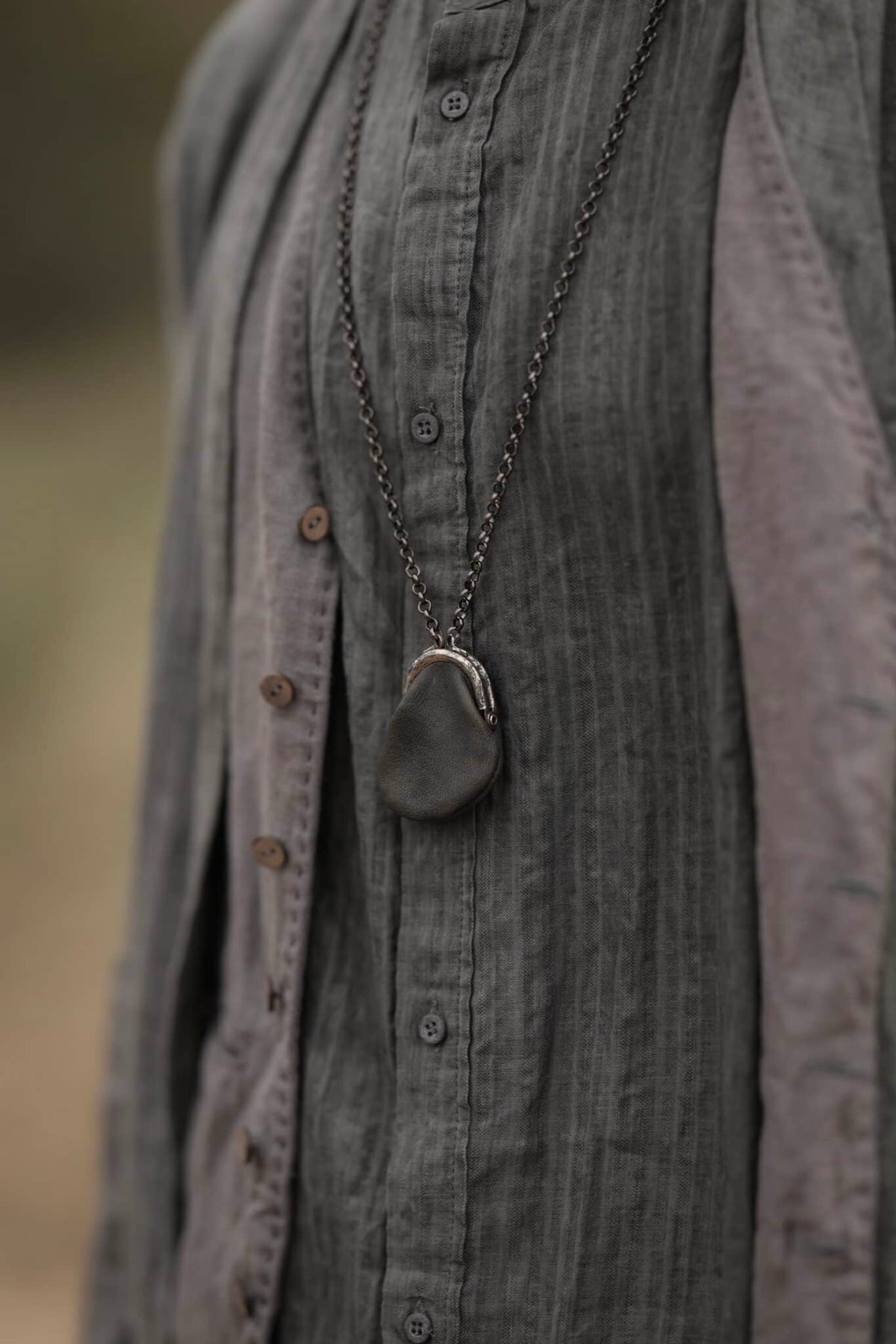 Petite Purse in Gray by Miranda Kaloudis-MDK-Idlewild-Cincinnati