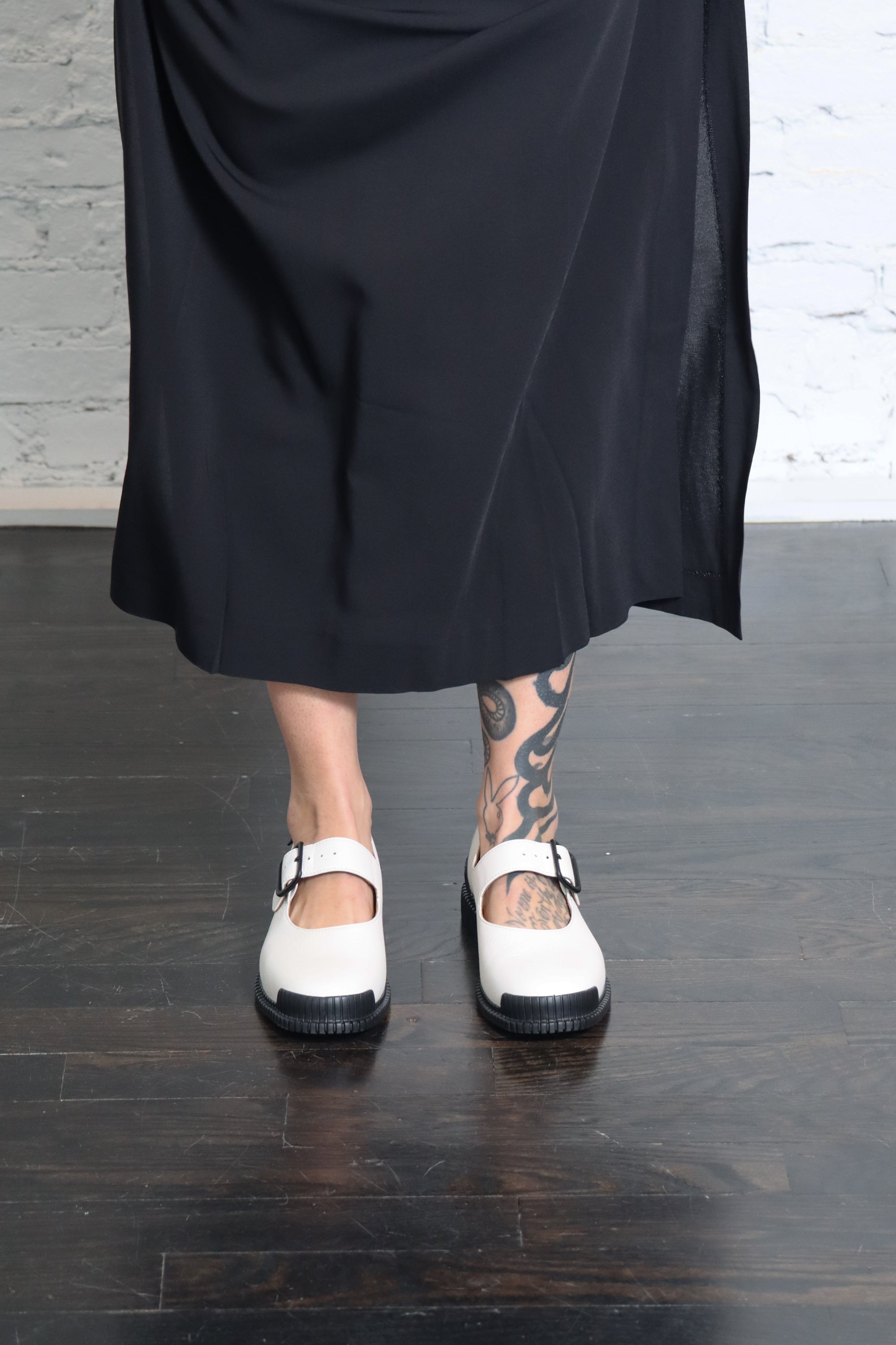 Pix Mary Jane Flat in White by Camper-Shoes-Camper-Idlewild