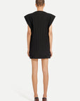 Pleated Belted Mini Dress in Black by MM6 Maison Margiela-Dresses-MM6-Idlewild