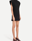 Pleated Belted Mini Dress in Black by MM6 Maison Margiela-Dresses-MM6-Idlewild