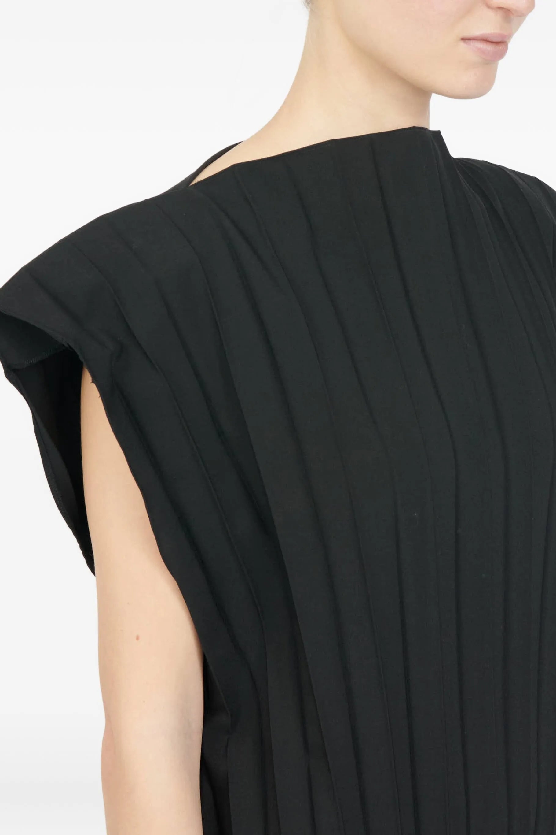 Pleated Belted Mini Dress in Black by MM6 Maison Margiela-MM6-Idlewild-Cincinnati