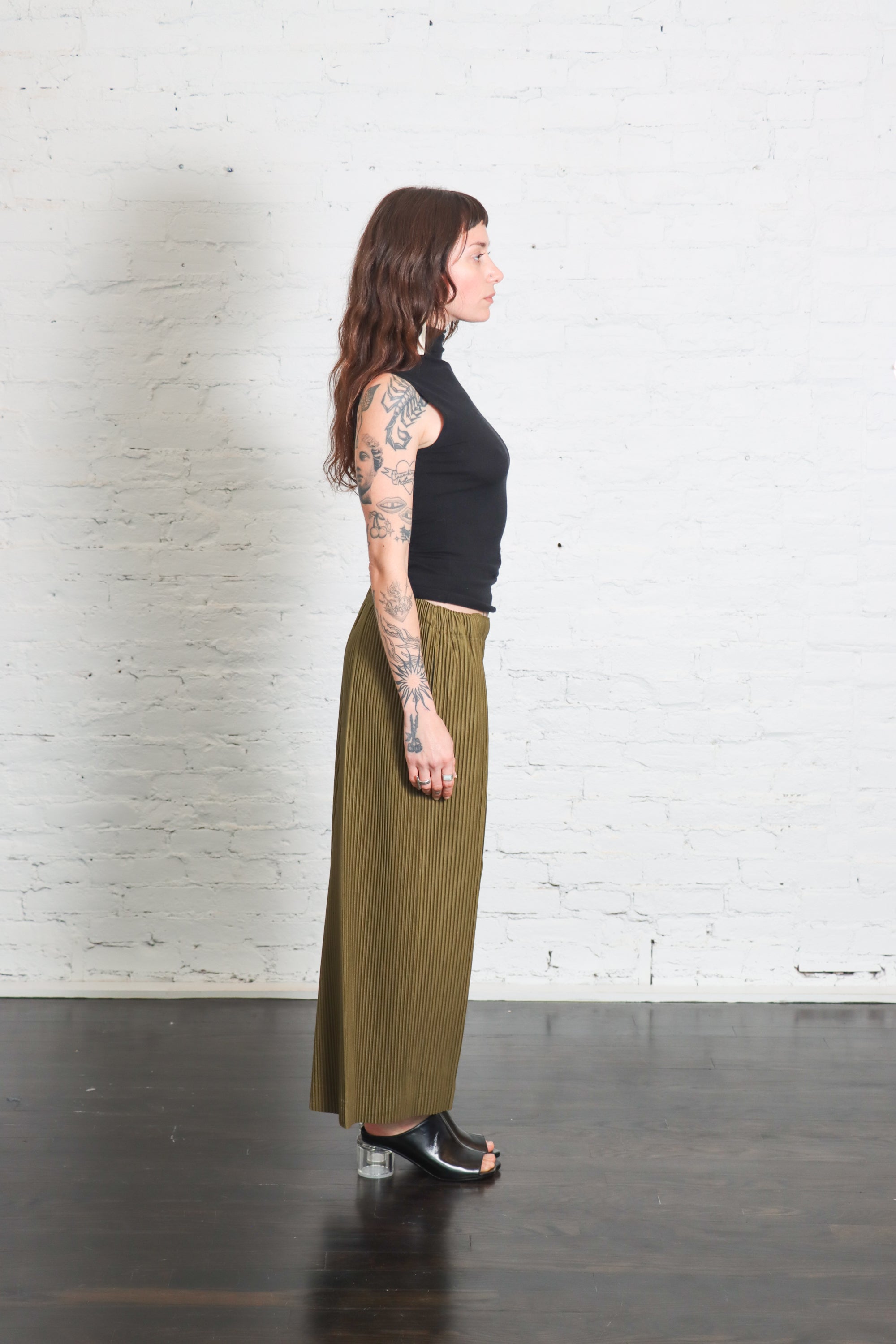 Pleats Bottoms 2 in Rock Reef Green by Homme Plissé Issey Miyake-Homme Plissé Issey Miyake-Idlewild