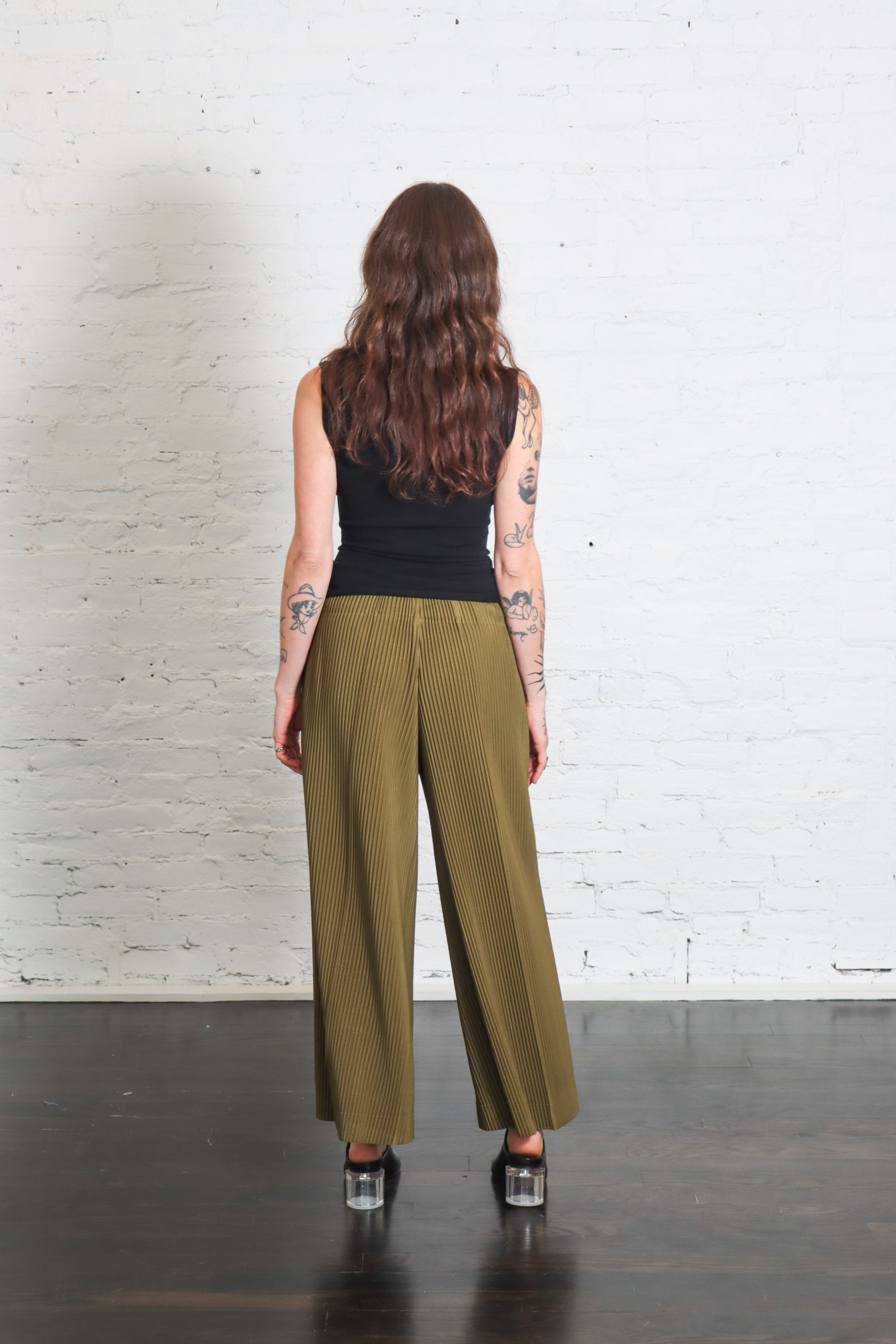 Pleats Bottoms 2 in Rock Reef Green by Homme Plissé Issey Miyake-Homme Plissé Issey Miyake-Idlewild-Cincinnati