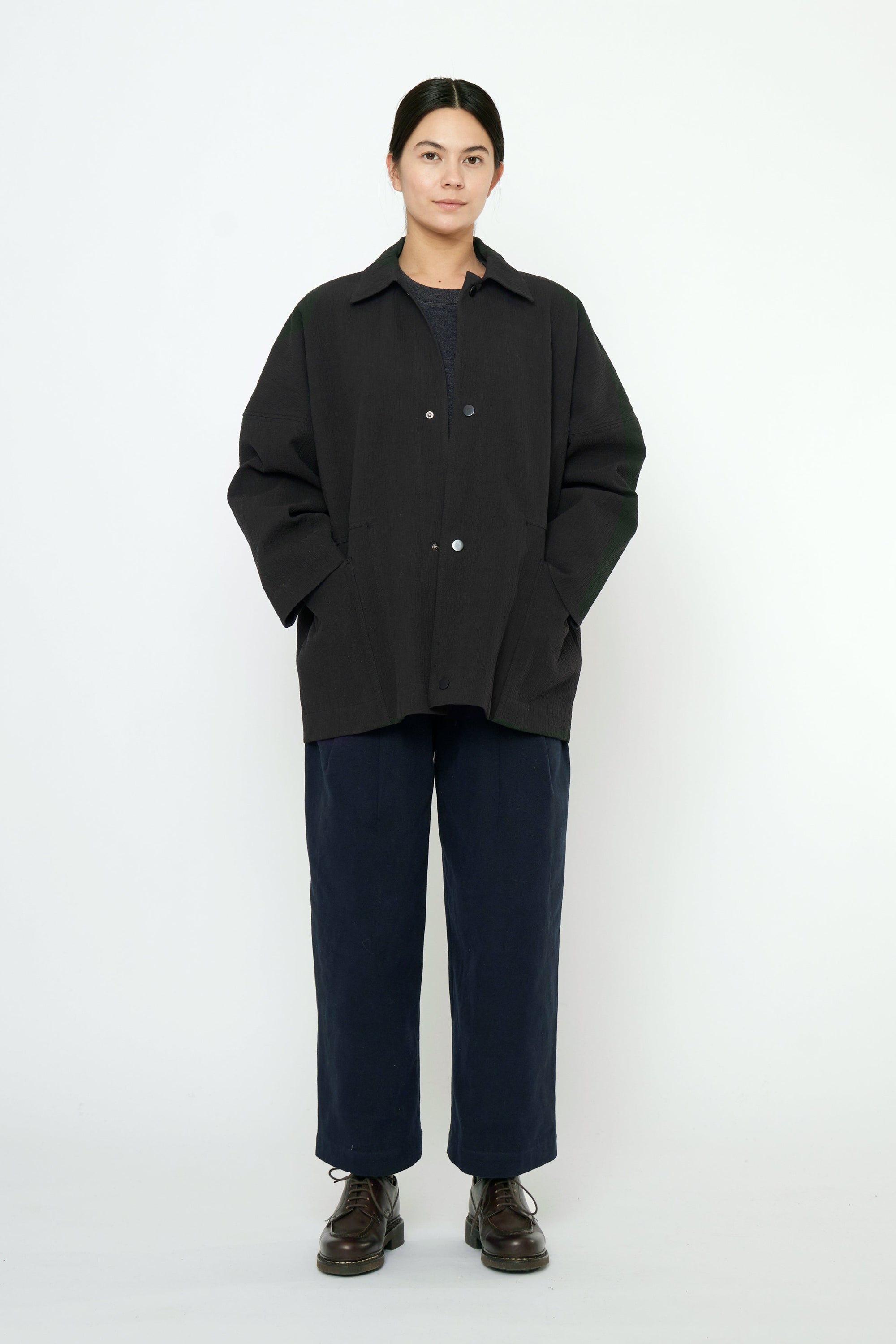 Pockets Shirt Jacket in Black by 7115 by Szeki-7115 by Szeki-Idlewild-Cincinnati