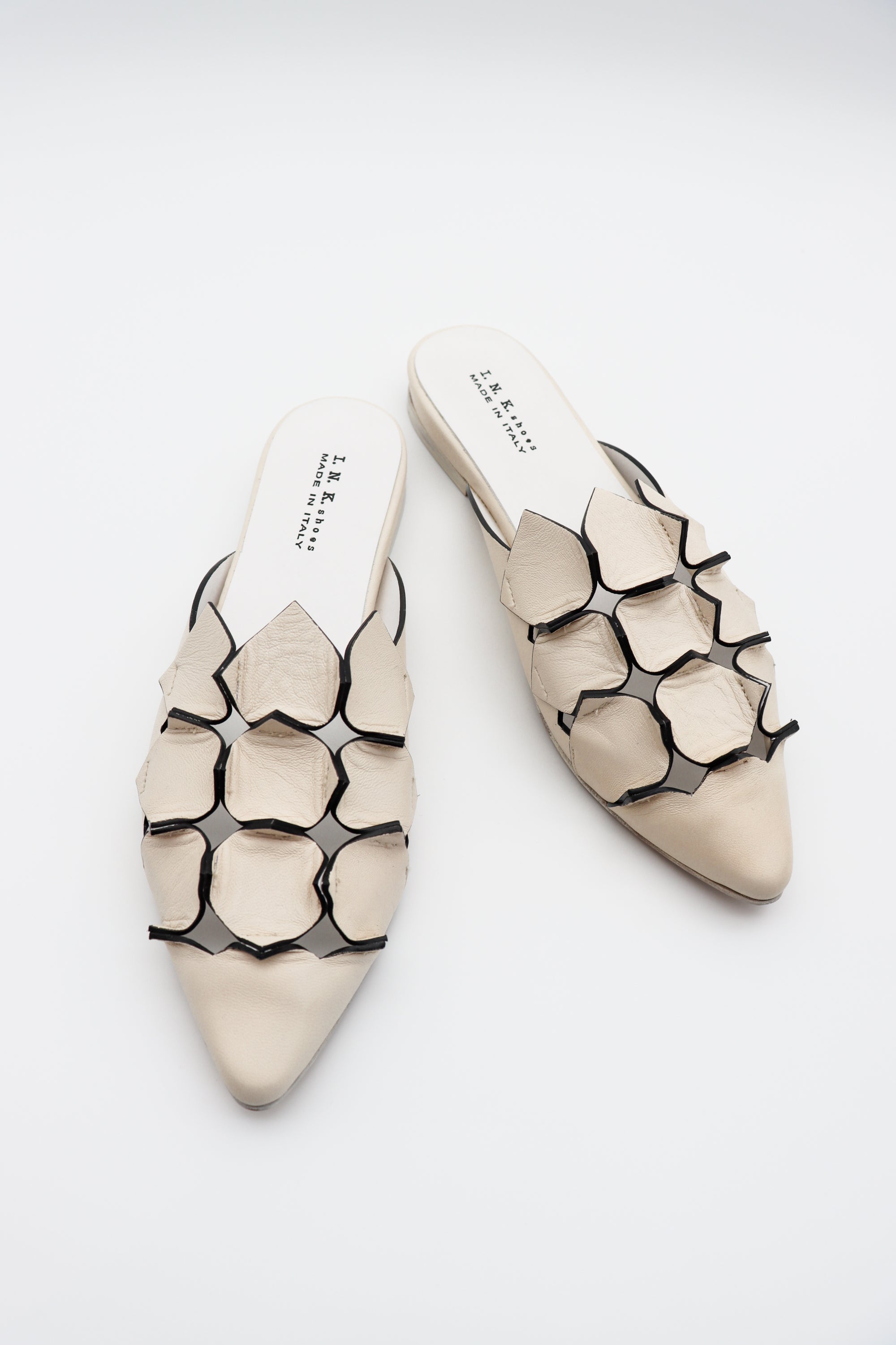 Pointed Toe Flat in White by I.N.K-I.N.K-Idlewild-Cincinnati