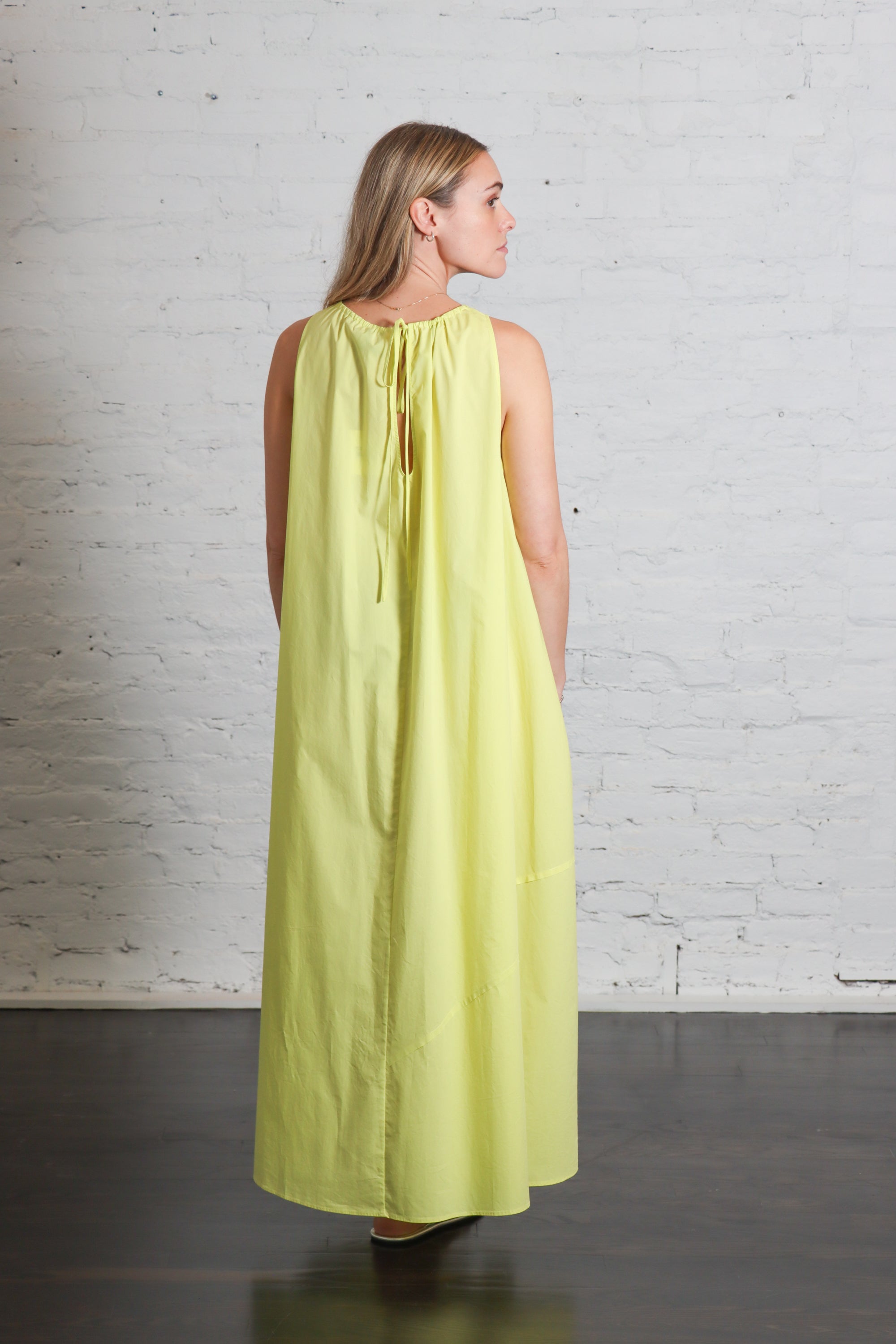 Poplin Maxi Dress in Limone by Alysi-Alysi-Idlewild-Cincinnati
