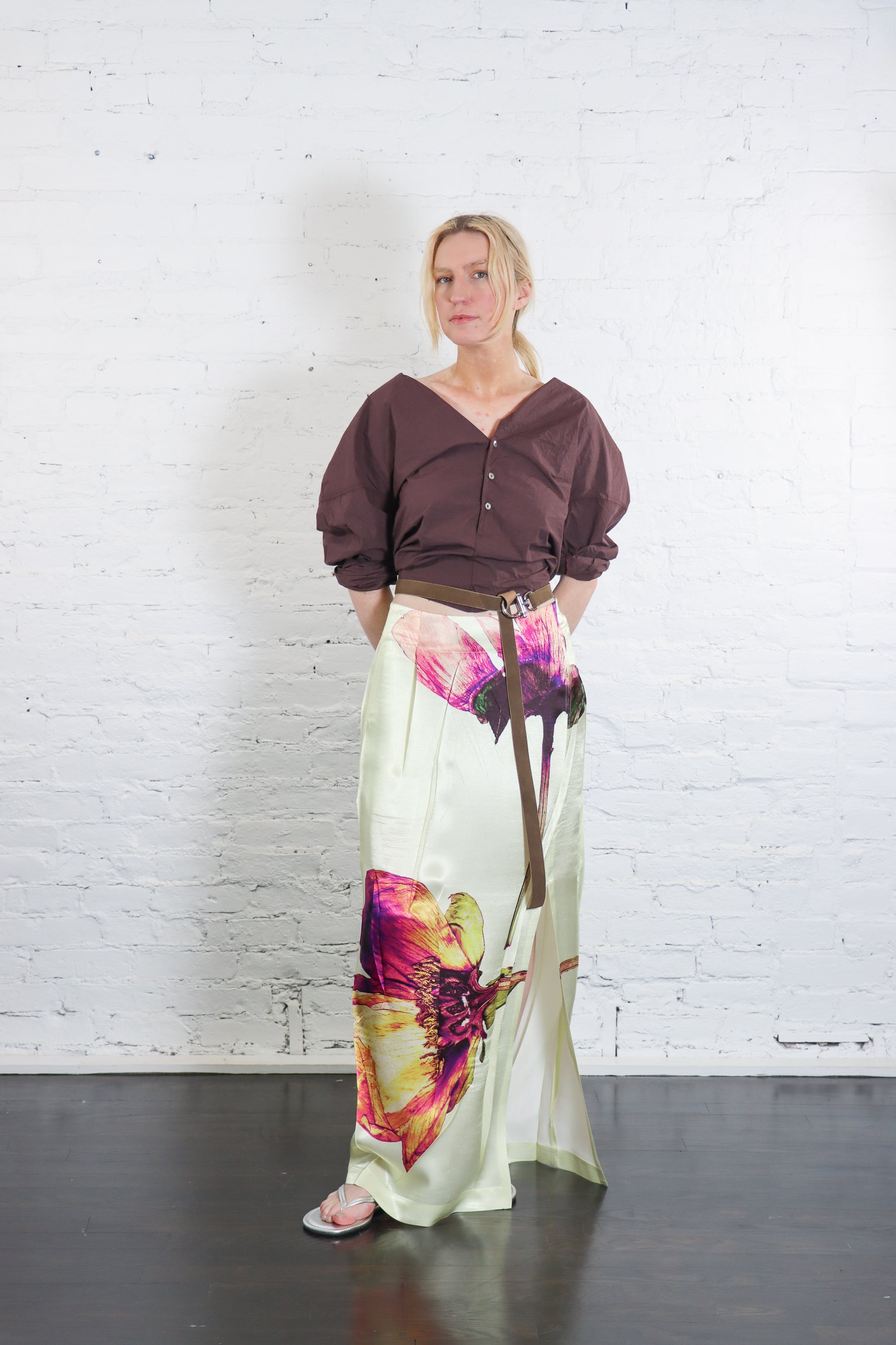 Pressed Flora Pleats Skirt in Peony by Issey Miyake-Issey Miyake-Idlewild-Cincinnati