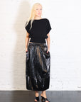 Puff Skirt in Crushed Patent Black by Planet-Planet-Idlewild-Cincinnati